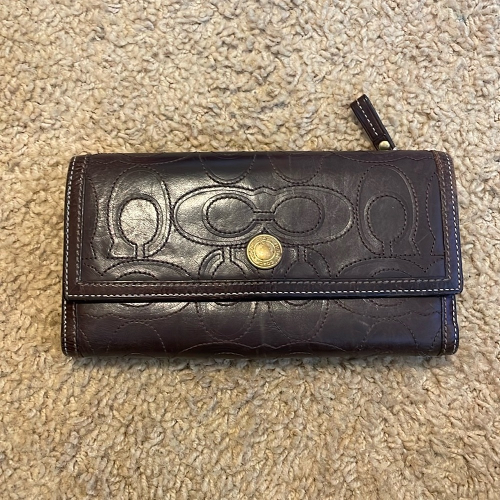 Coach checkbook wallet
